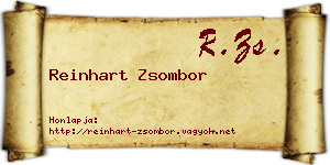 Reinhart Zsombor névjegykártya